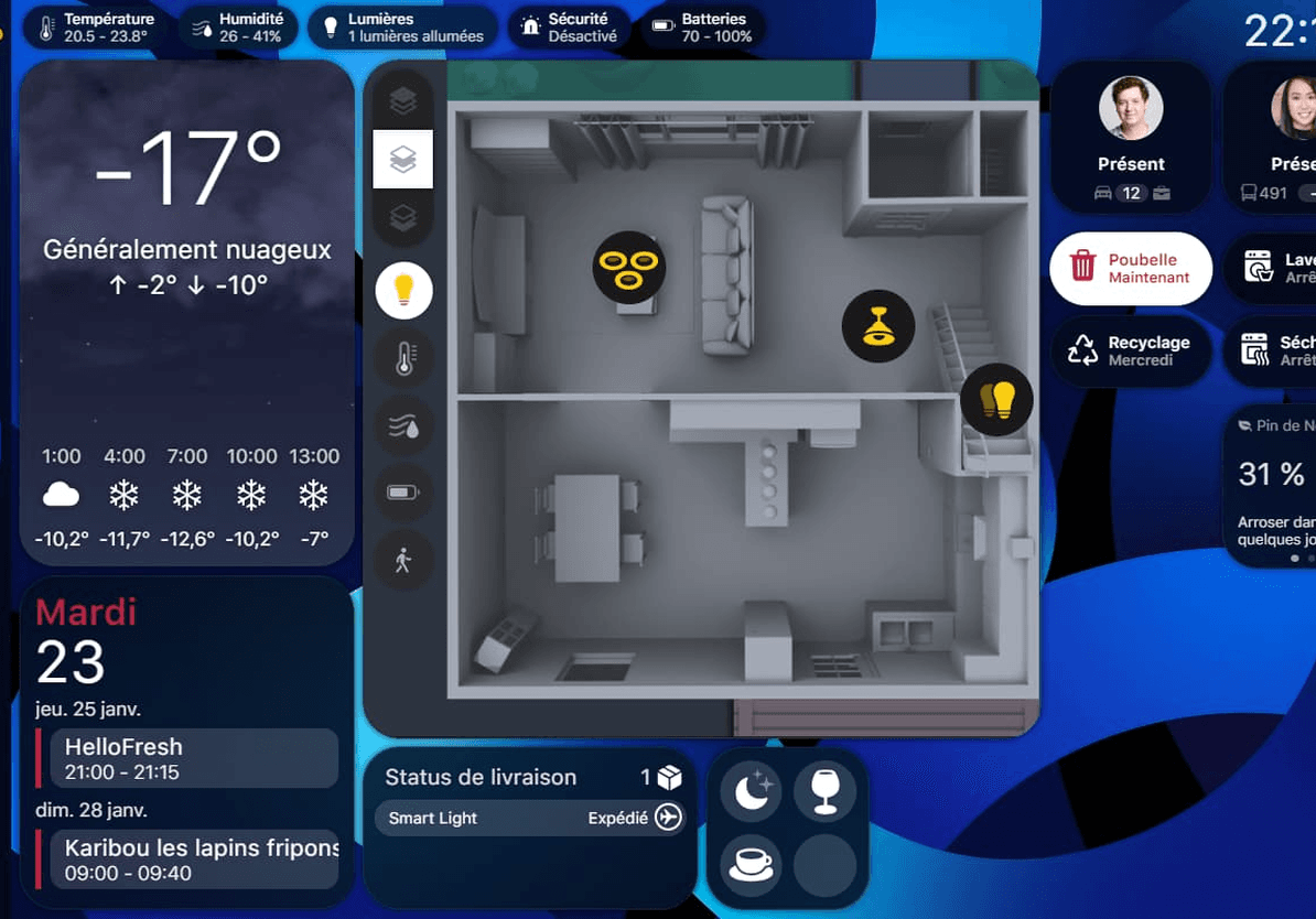 Zdalny dostęp do Home Assistant tablet 1